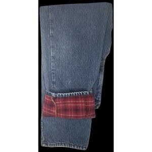 MENS‎ EDDIE BAUER FLEECE LINED JEANS 36X34